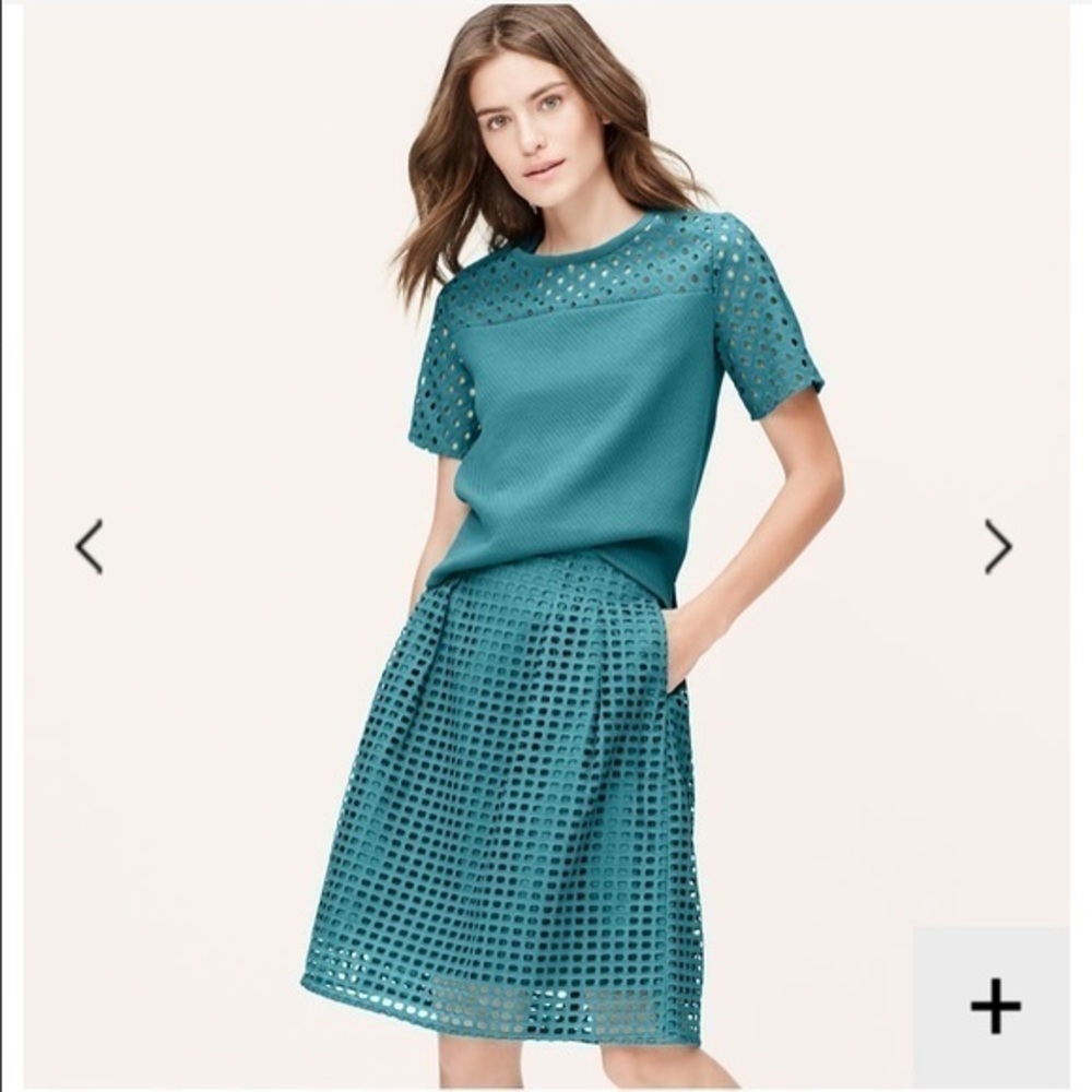 Geo eyelet sweatshirt